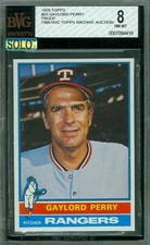 1976 TOPPS LOA #55 GAYLORD PERRY HOF PROOF BGS 8 MAC SOLO FINEST GRADE $800 CARD
