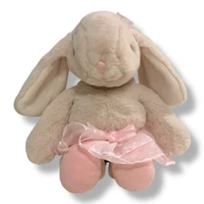 Precious Dilly Dudu 10" Ballerina Softest Plush Bunny Rabbit Pink Tutu Beige