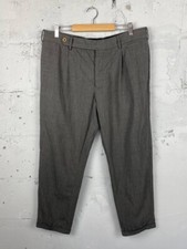Prada Lana Wool Grey Chino Trousers Classic Pants Size 34
