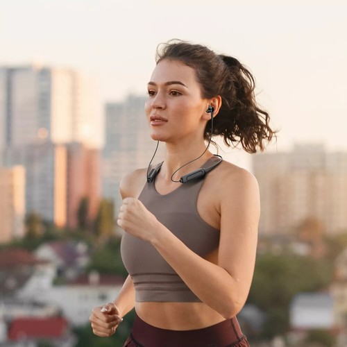 Bluetooth Nackenbügel Sport Wireless Kopfhörer Mikrofon Headset Stereo Ohrhörer Ohrhörer - Bild 4 von 13