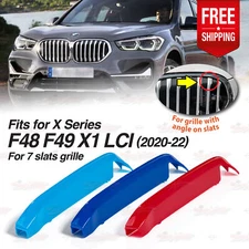For BMW X1 Ser F48 LCI 2020-22 Kidney Grille M Sport 3 Colour Cover Stripe Clip