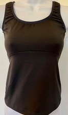 GK DANCE JAZZ CHEER ADULT SMALL BLACK DRY TECH NYLON/SPANDEX TANK TOP Sz AS NWT 