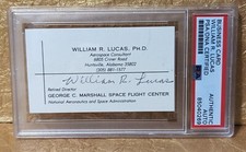 William Lucas NASA Marshall Space Flight Center  PSA Autograph Business Card 