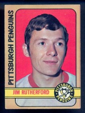 1972-73 OPC O PEE CHEE Hockey #15 Jim Rutherford EX+ Pittsburgh Penguins Card