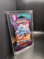 Pokemon  Sleeved Booster Pack Acrylic Case! Fully Magnetic Closure!