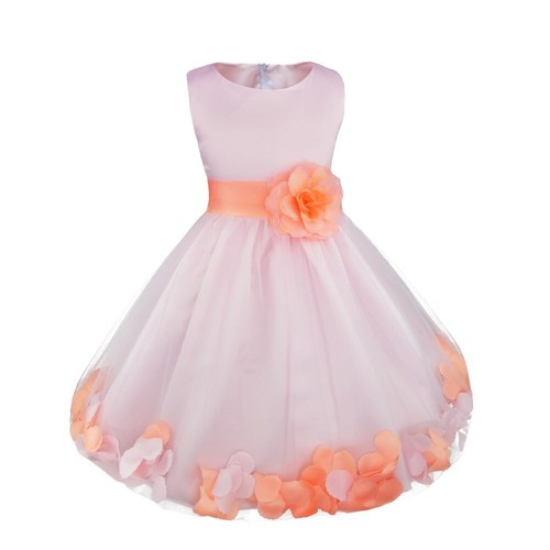 Kids Flower Girls Dress Bowknot Wedding Baptism Christening Tutu Dresses Gown - Picture 40 of 132