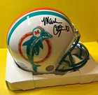 MARK CLAYTON MIAMI DOLPHINS SIGNED AUTOGRAPHED WHITE MINI HELMET JSA