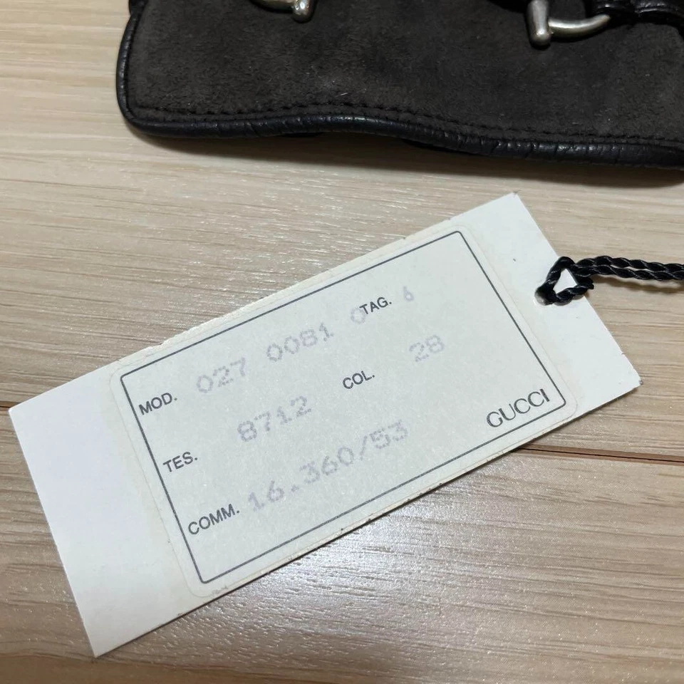 Auténticos Guantes Gucci Vintage Cuero Gamuza Marrón Talla 6 Sin Stock No Usados Foto 4 de 4