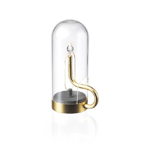 Ambientec hymn LED Rechargable Table Lighting Lamp HM-01G Gold JAPAN NEW - Picture 2 of 12
