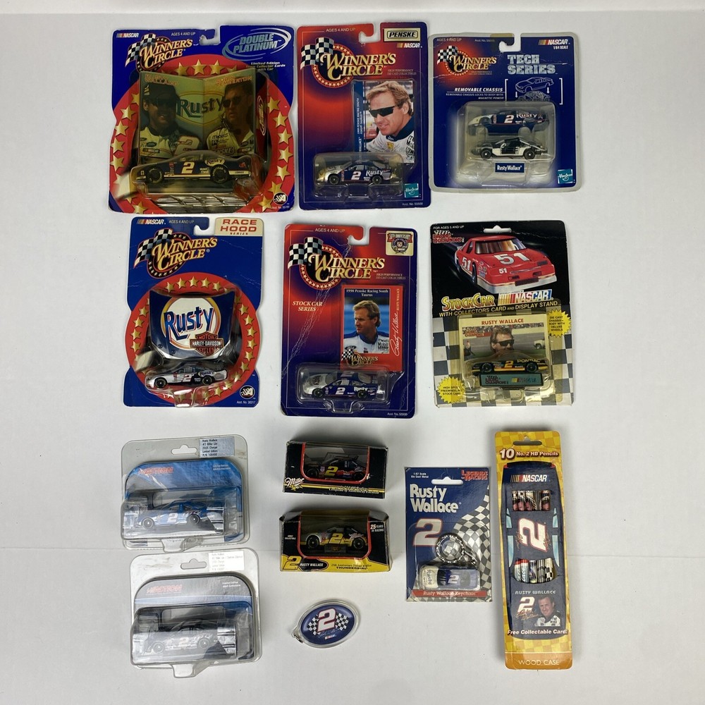Rusty Wallace #2 Collectible Cars Souvenirs Winner’s Circle Nascar Racing 13 pcs