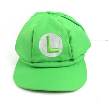 Super Mario Bros Luigi Hat Costume Cosplay Adult Size Elastic Green Cap