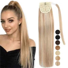 Ponytail Human Hair Natural Hair Extensions Remy Hair Clip On Ponytail Extension