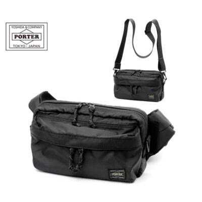PORTER Yoshida FORCE 2WAY WAIST BAG 855-07501 Black | eBay