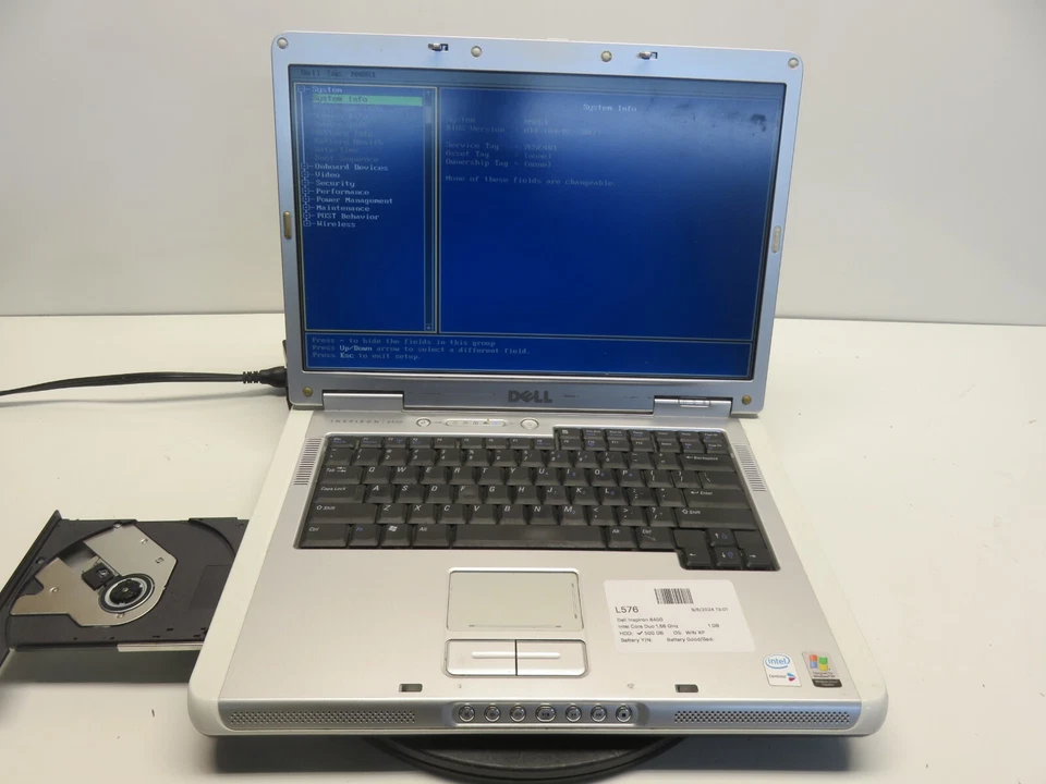 Notebook Dell Inspiron 6400 Intel Core Duo 1GB Ram 250GB HDD Windows XP - Imagem 3 de 4