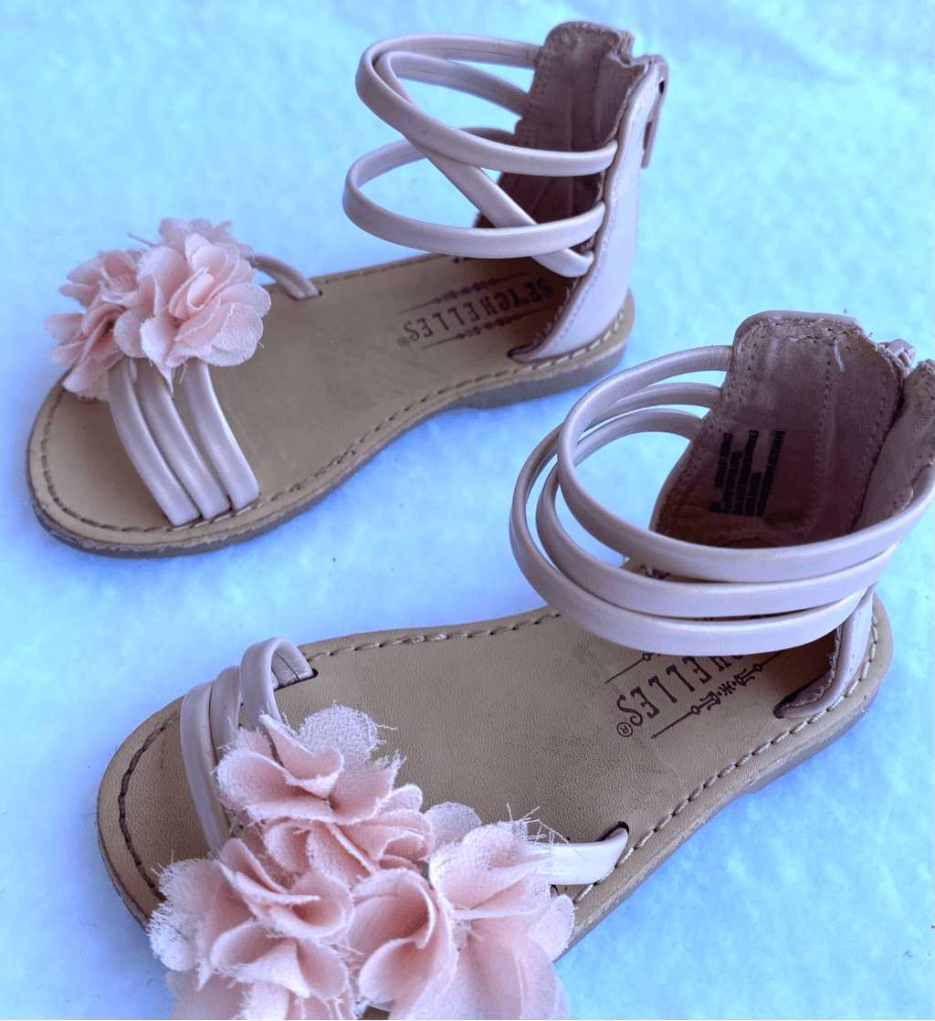 Seychelles Pink Floral Adorned Sandals