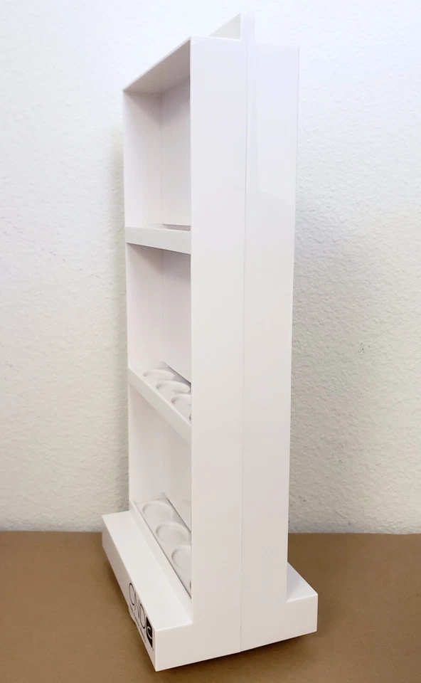 CND SHELLAC VINYLUX 白色沙龙旋转展示架可容纳 24 个波兰瓶 全新带盒 — 第 2/3 张图片