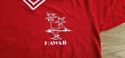 【廃盤】hawaiian6 BRANCH word Rare Vintage 70s 80s Hawaii Surfing V-Neck T-Shirt Medium Single