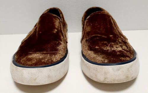 Sperry Top-Sider STS81741 Women's 7.5M Brown Velvet Slip-On Boat Shoes - Picture 3 of 7
