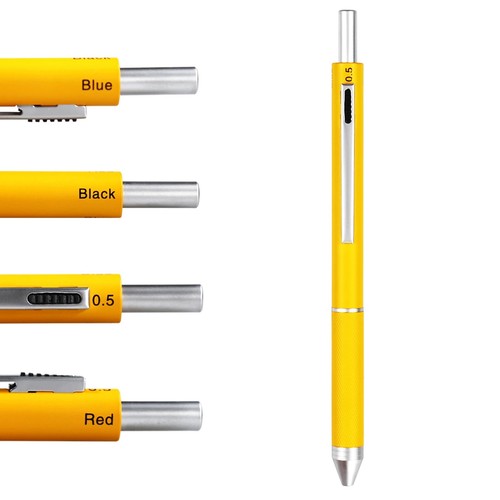 DUNBONG 4 in 1 Multicolor pen Metal Cased Multifunction Pen 0.5mm Mechanical ...