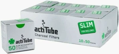 ACTITUBE CHARCOAL FILTERS SLIM- 7 MM - Smoking Papers or Pipe Filters