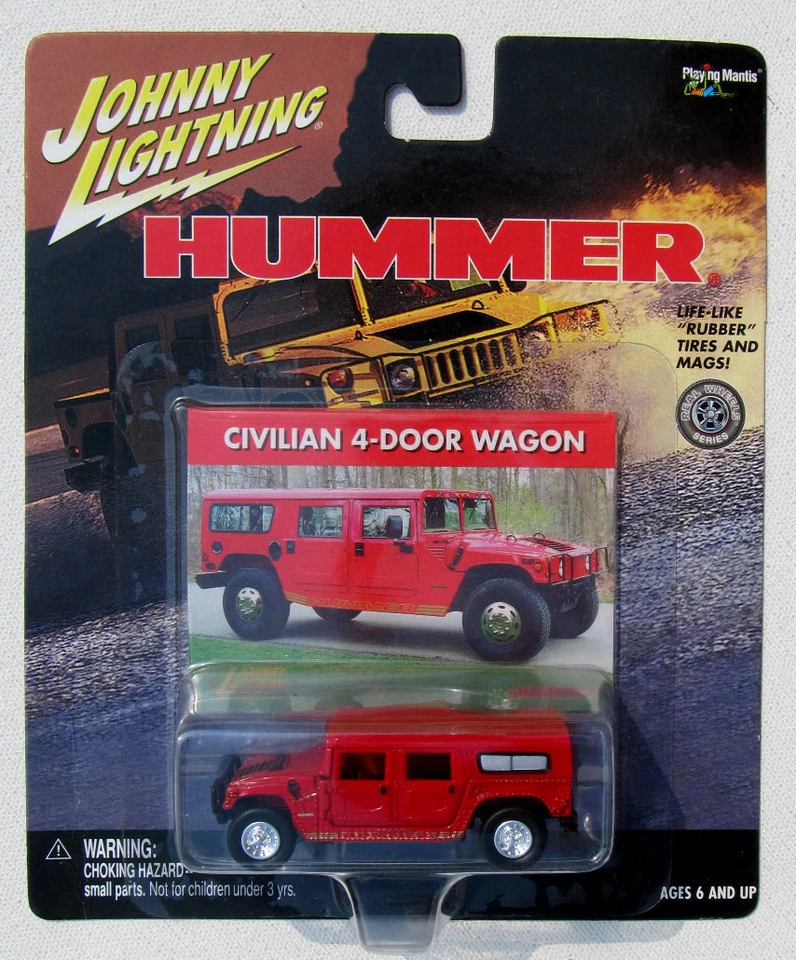 JOHNNY LIGHTNING HUMMER CIVILIAN 4-DOOR WAGON RED HUMMER rr - Image 2 of 2