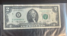 Uncirculated Two Dollar Bill 2$ Jefferson And Declaration Of Independence