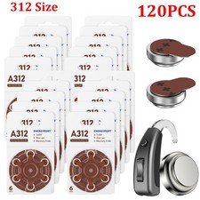120x ENERGYPORT 312 Size Hearing Aid Batteries 1.45V Zinc air A312 PR41 Battery