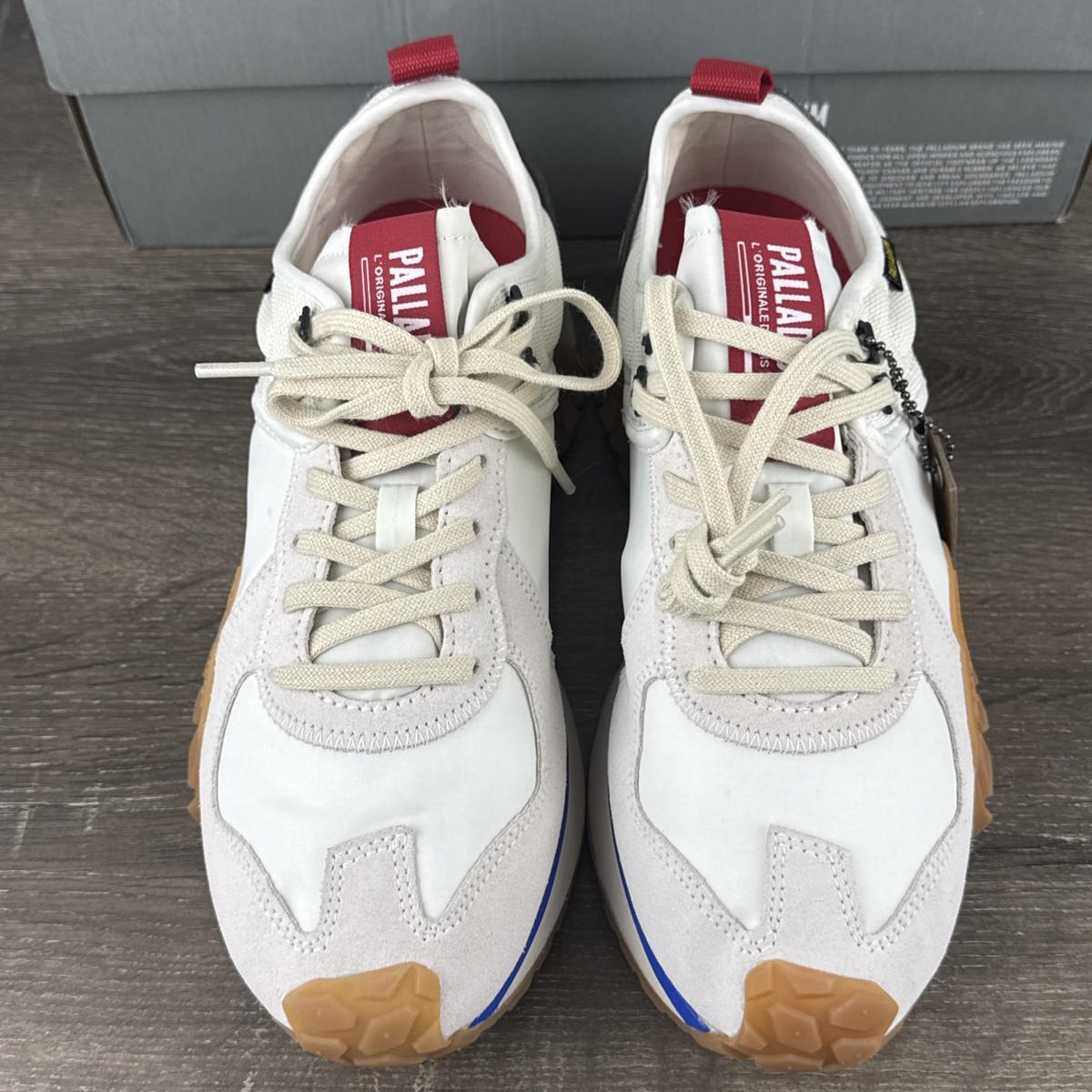 Palladium Troop Runner Shoes Mens Size 9 Star White Gum Sole 