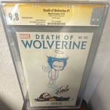Marvel Death of Wolverine #1 (2014) CGC 9.8 SS Skottie Young Variant Stan Lee