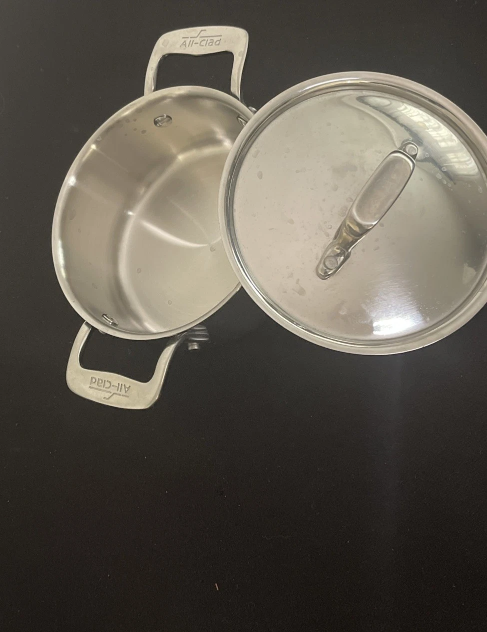 All-Clad Stainless Steel Mini Dutch Oven Cocotte Pot with Lid .5 Qt 89 205-3142