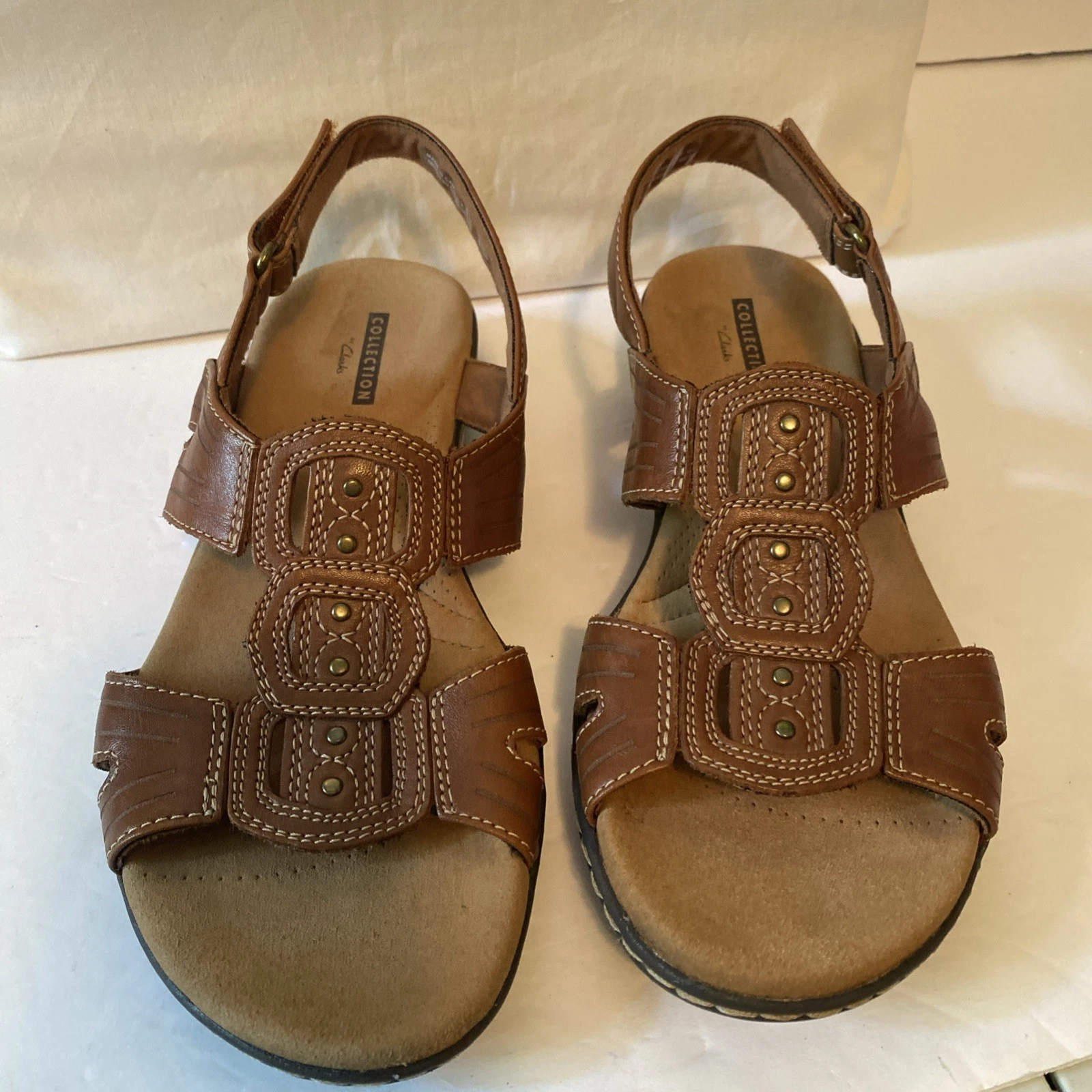 Clarks Leisa Janna Marrone Sandalo Regolabile Donna 6M