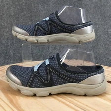 Easy Spirit Shoes Womens 7.5 M Riptide Casual Slip On Mule Clogs Blue Fabric