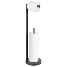 Toilet Paper Holder Stand, Bathroom Toilet Paper Roll Holder Stand with Reser...
