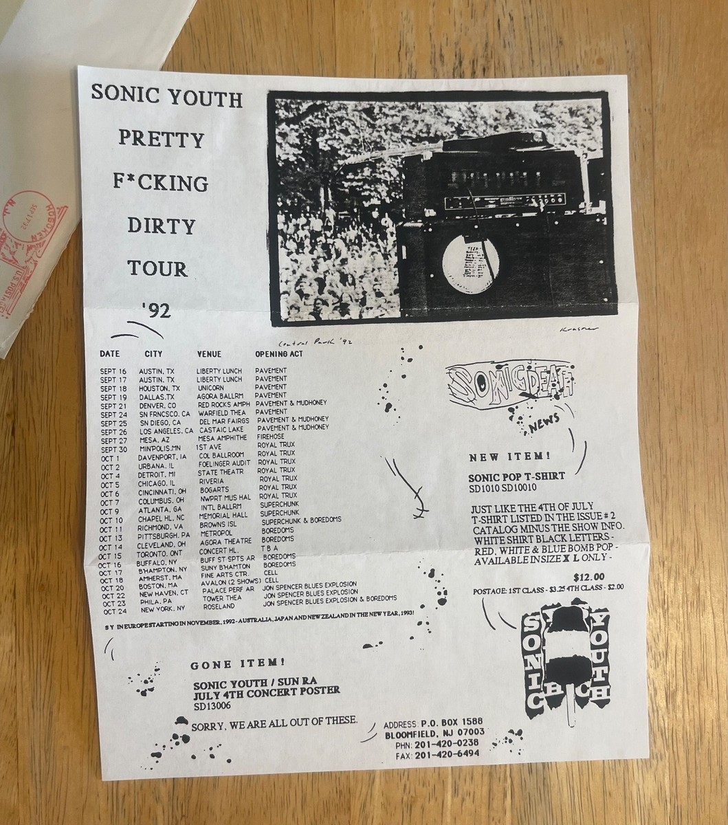 Sonic Youth Sonic Death Fanzines 1-3 80s/90s Goo Alternative
