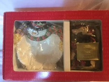 Fitz and Floyd Frosty Folks 6" Ceramic Snowman Bowl Potpourri in its origin Box