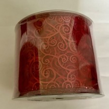 Wired Ribbon Spool 5" Wide 25 Yards Burgundy Red Christmas