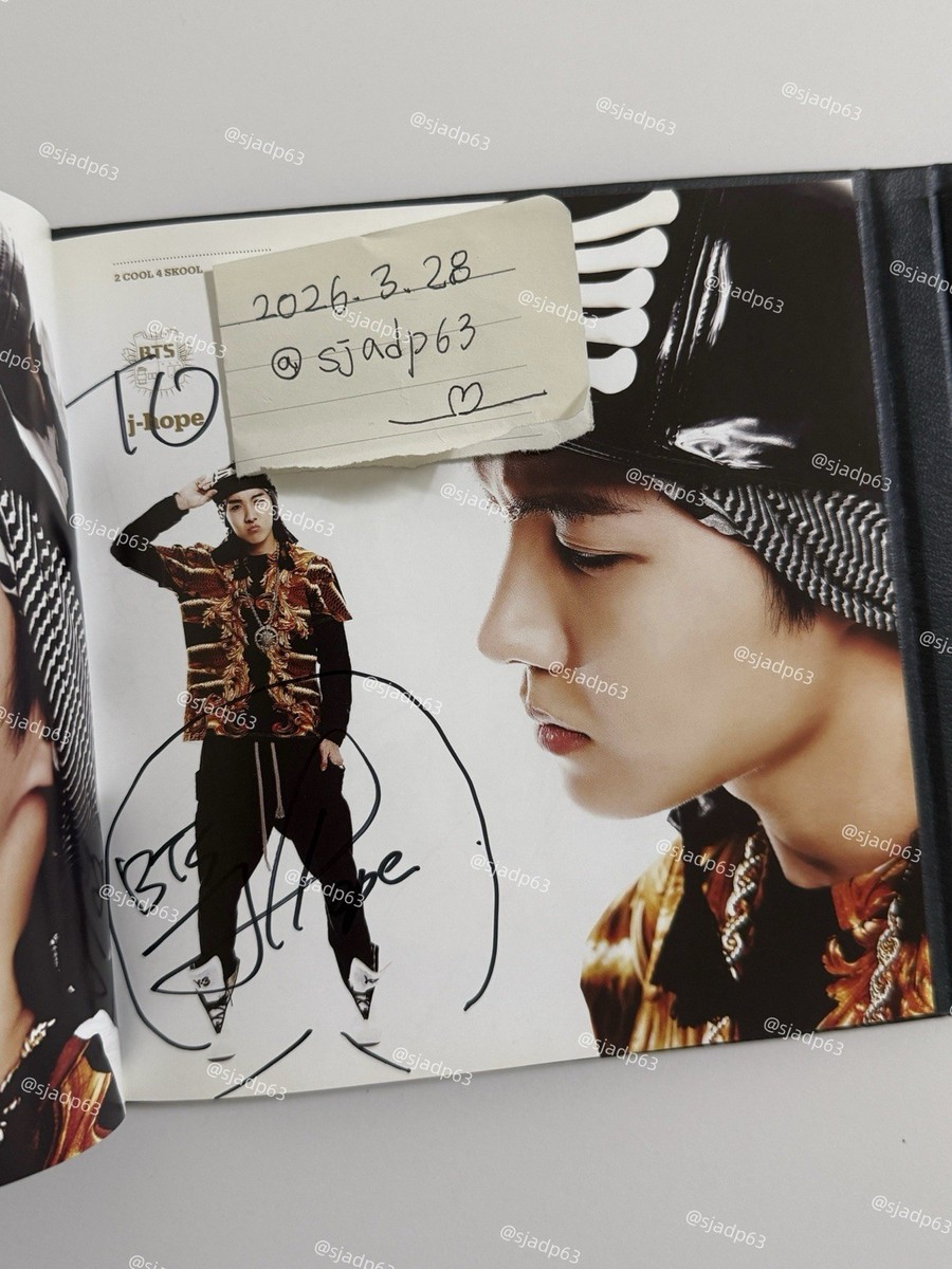 BTS 2 Cool 4 Skool Signed Album All Member Hand Signed Debut