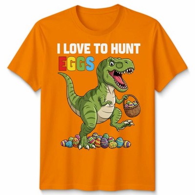 I Love To Hunt Eggs Unisex Easter Trex Dinosaurier Tshirt