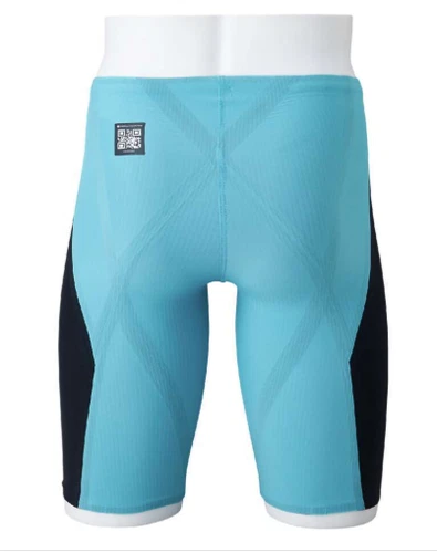 MIZUNO Competitive swimsuit GX・SONIC 6 NV Half spats Black x Turquoise SIZE 130 - Image 2 of 4