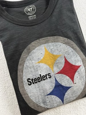 NWT PITTSBURGH STEELERS Football NFL '47 Brand Athletic Training  Black Shirt M