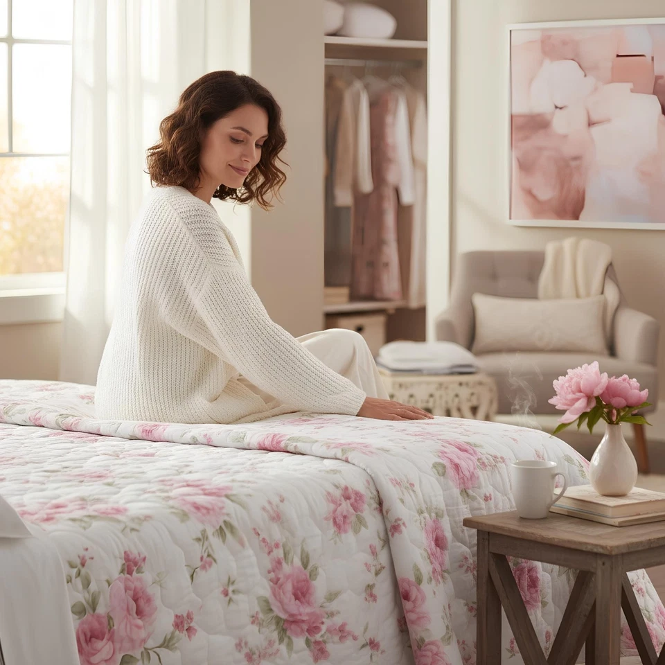 Trapunta Matrimoniale Invernale di Zambaiti in 100% Cotone Art. Heavy 260x260 cm - Immagine 3 di 4