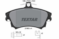 Textar 2198304 Bremsbelagsatz, Scheibenbremse FüR Mitsubishi Smart Volvo
