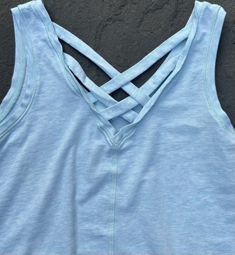Ivivva by Lululemon Girls Tank Top Size 12 Strappy Back Loose Fit Light Green - Picture 3 of 5