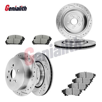 For 2001-2007 Chrysler Town & Country Front Rear Brake Rotors Brake Pads Kit