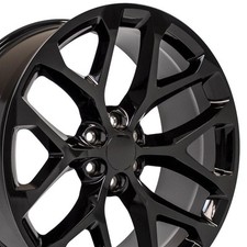 24x10 Gloss Black Ck156 Snowflake Wheel Fit Silverado Tahoe Suburban 1999-2023 24x10 Gloss Black Ck156 Snowflake Wheel Fit Silverado Tahoe Suburban 1999-2023