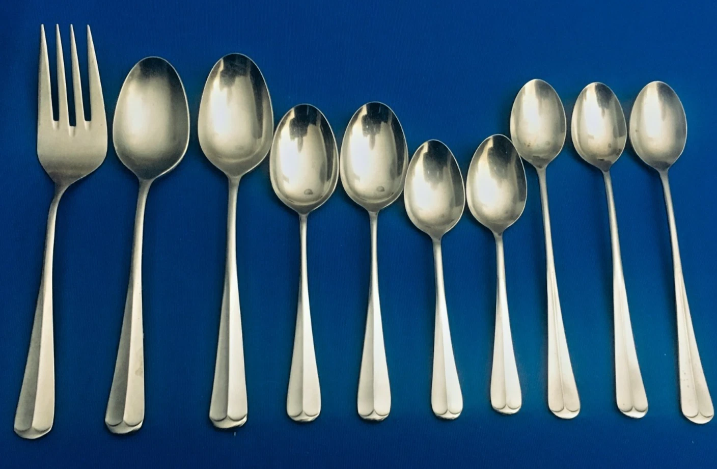 Oneida Northland POST ROAD 10 Pc Meat Fork Teaspoons Ice Tea 2 Serv Sp Japan