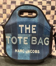 Marc Jacobs Women's The Tote Bag Denim Blue Neoprene Lunch Tote