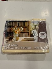 Manila File Folders 1/3 Cut Tab Letter Size 8.5x11 Count 100