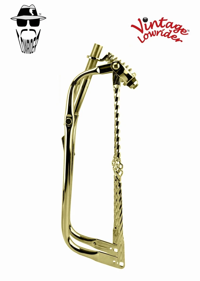 Vintage Lowrider 26" Bent Leg Springer Gold Fork w/Square CAGE Twisted Bars. - Image 2 of 3