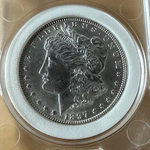 1897 P Morgan Silver Dollar ☆☆ Almost UnCirculated ☆☆ Great For Sets 522